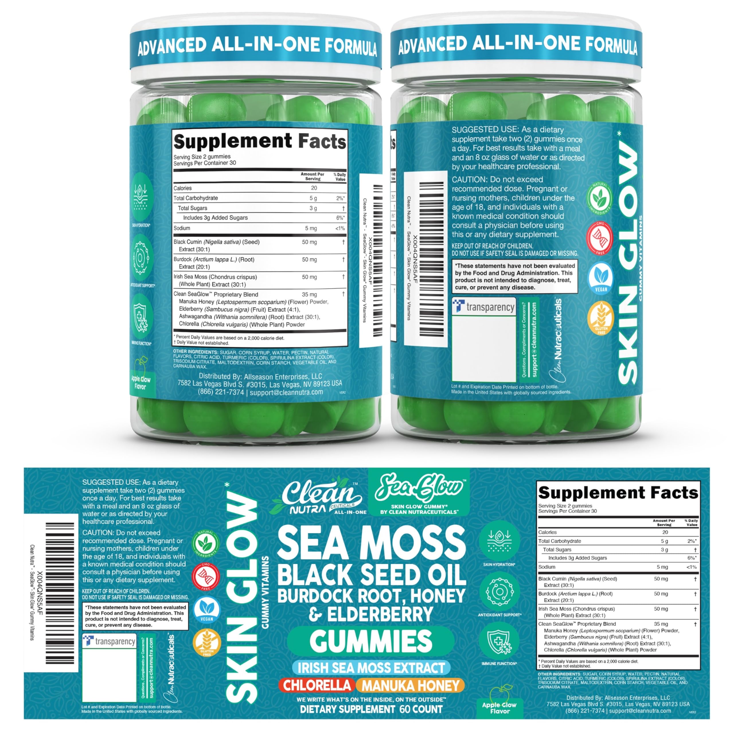 Travel-ready Sea Glow Gummies pack for consistent supplement habit.