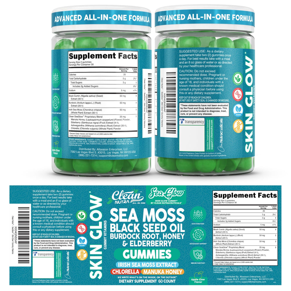 Travel-ready Sea Glow Gummies pack for consistent supplement habit.