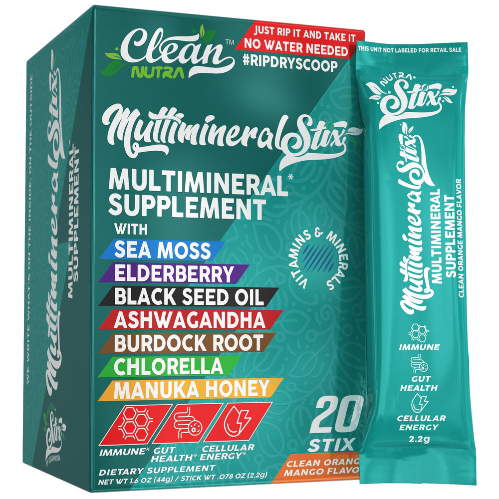 Clean Nutraceuticals sea moss powder stick ready for daily immune support