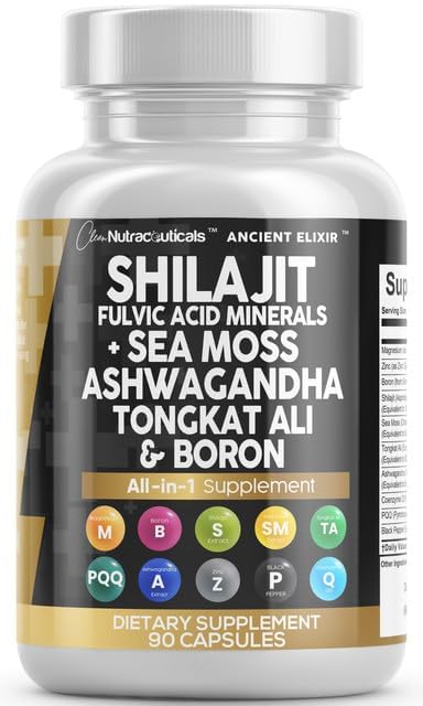 Clean Nutraceuticals shilajit bottle pour for a clean energy support routine.