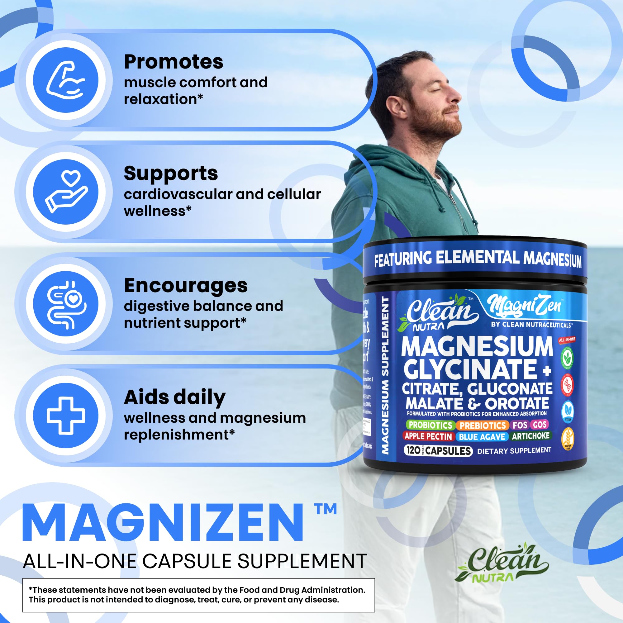 Calm sleep scene featuring Clean Nutraceuticals for a relaxing evening routine