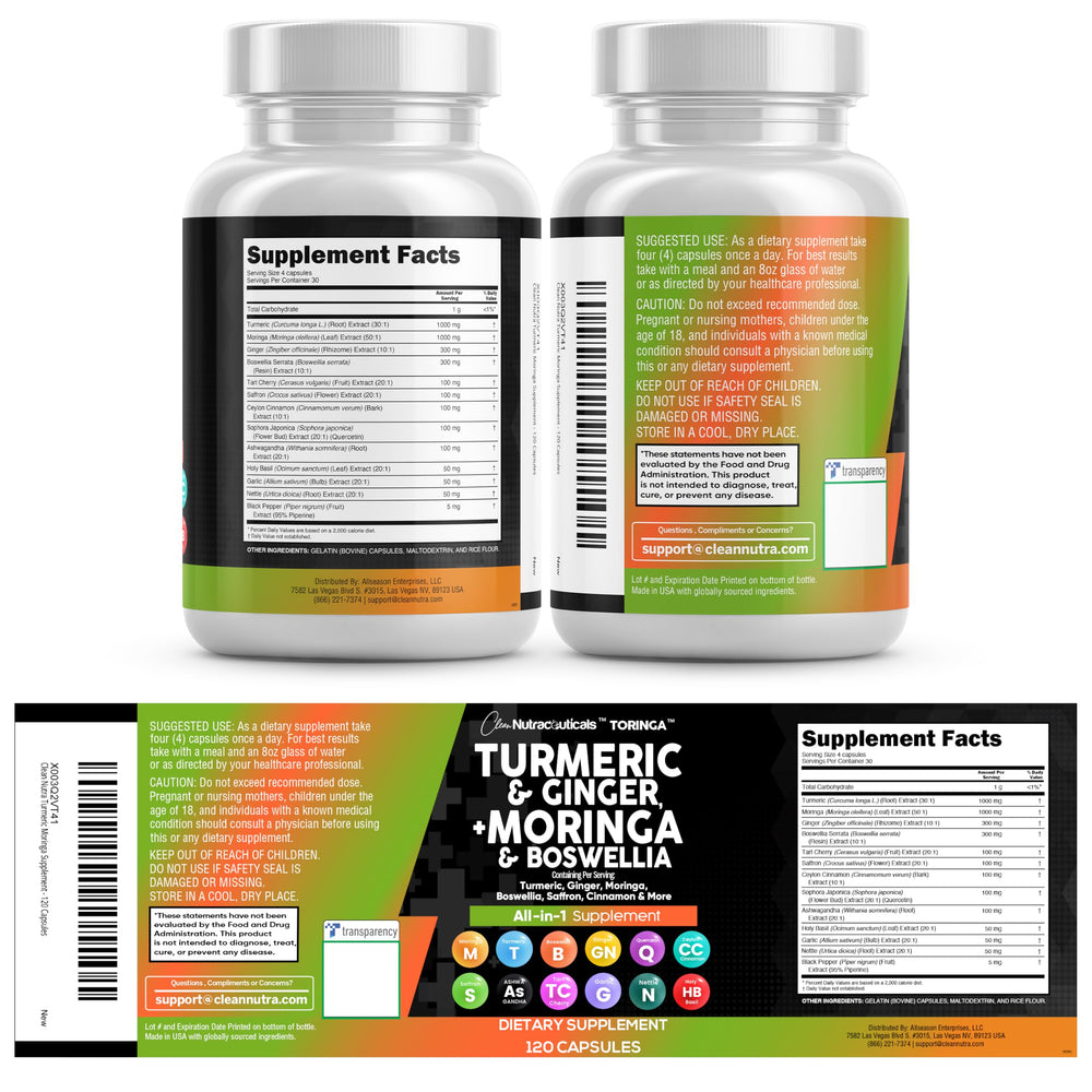 Clean Nutraceuticals spice-forward label featuring cinnamon and tart cherry notes.