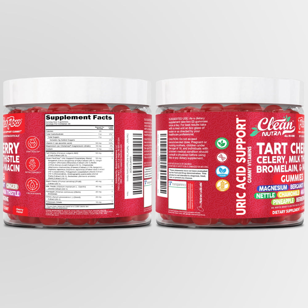 Clean Nutraceuticals tart cherry gummies desk setup emphasizes portable everyday ease