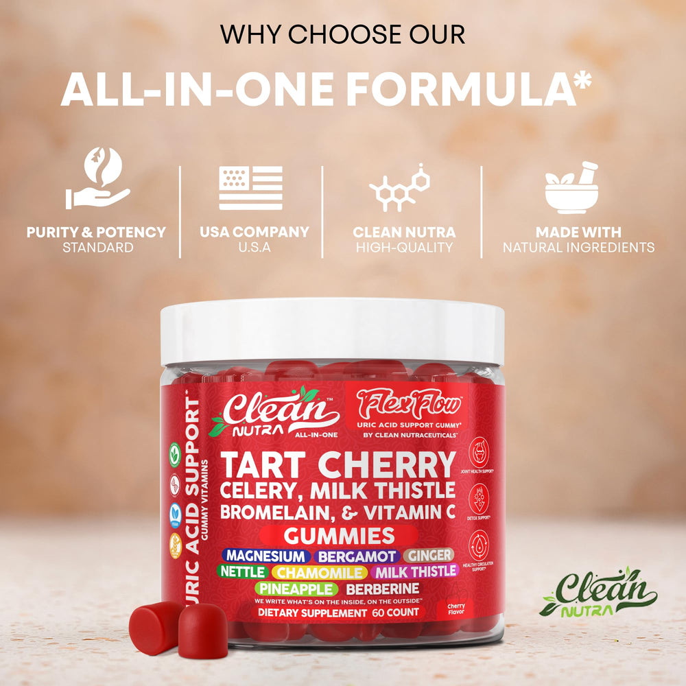Clean Nutraceuticals tart cherry gummies lab testing seal ensures potency and safety