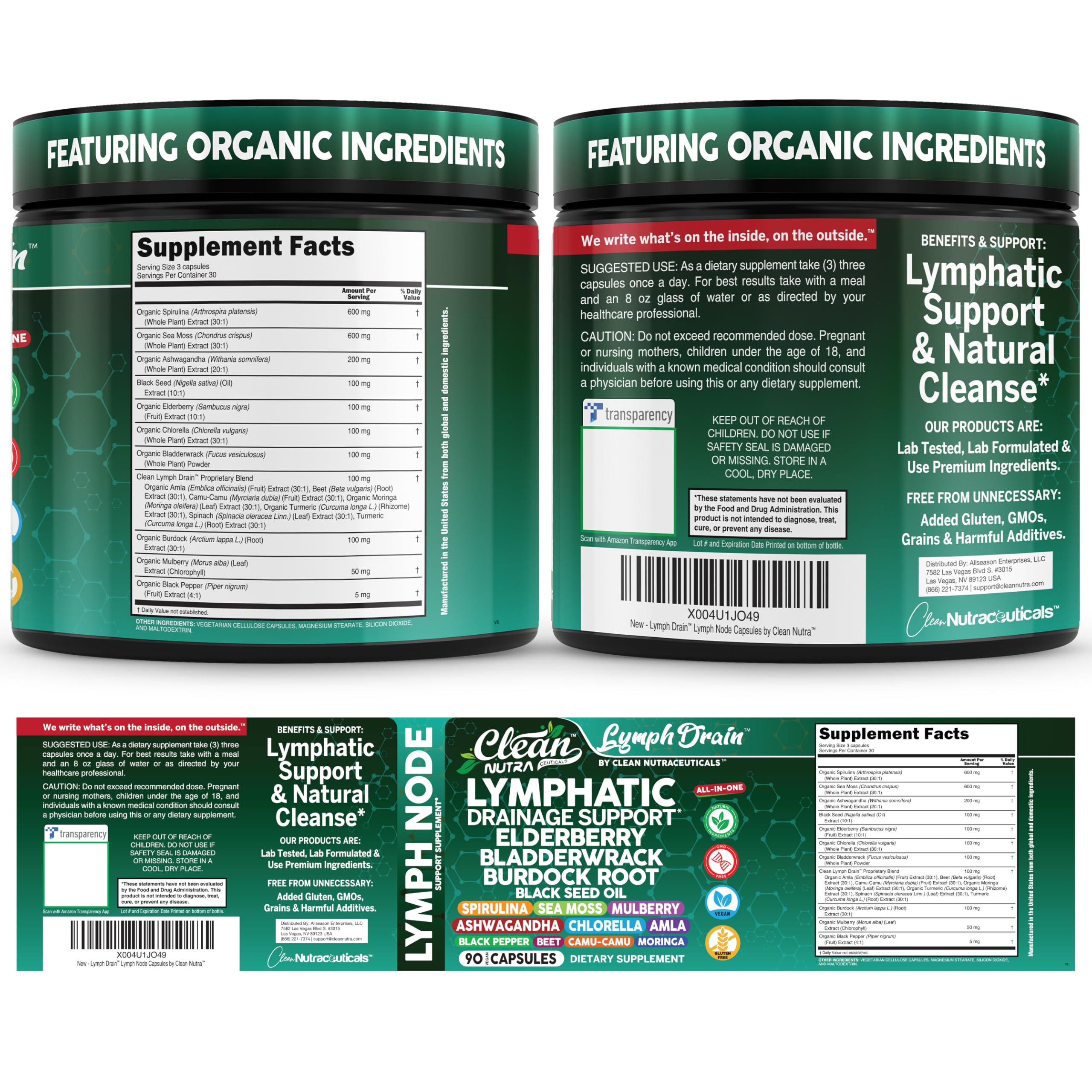 Clean Nutraceuticals turmeric curcumin with black pepper capsules for enhanced absorption