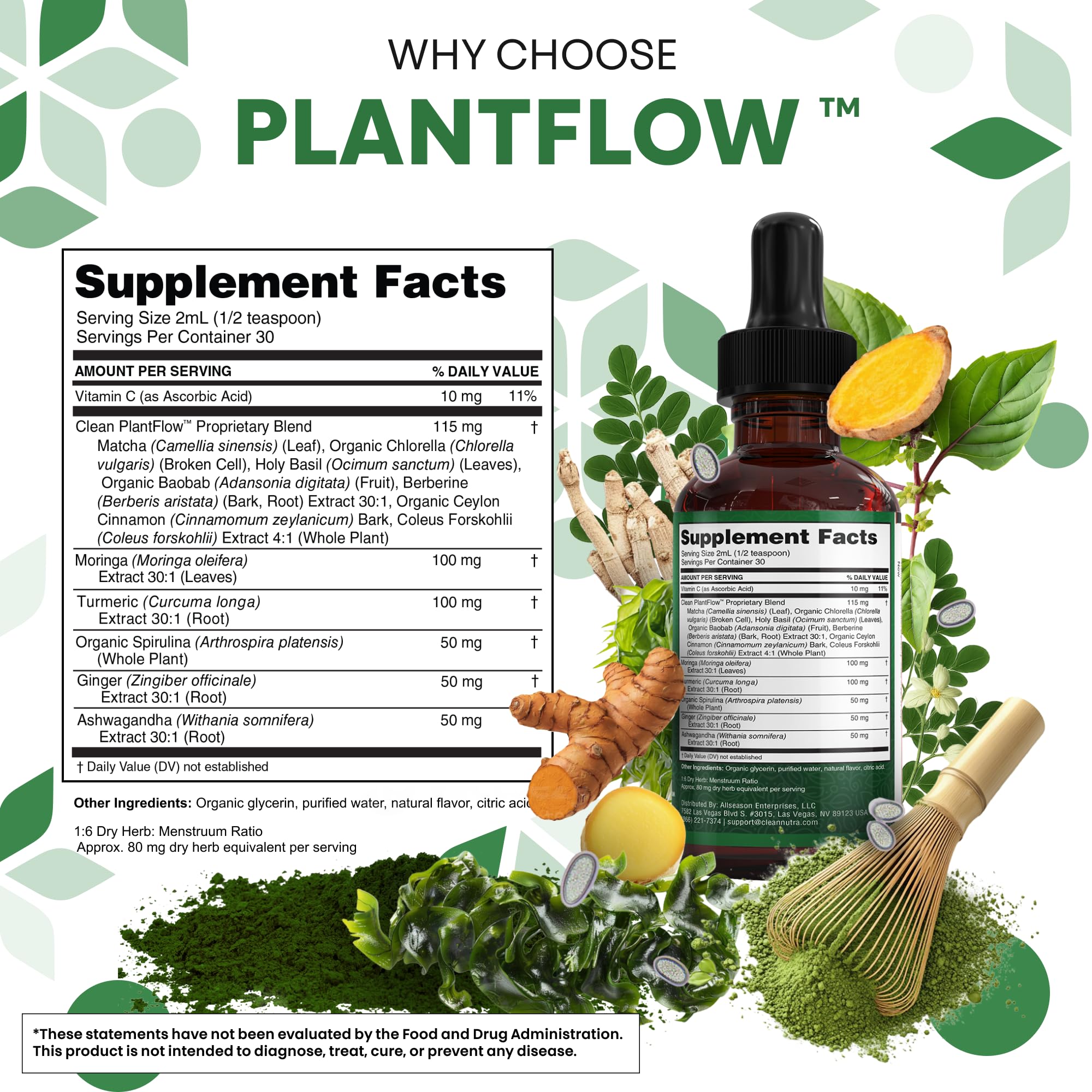 Clean Nutraceuticals Turmeric Ginger Elixir dropper with mint flavor and quick absorption