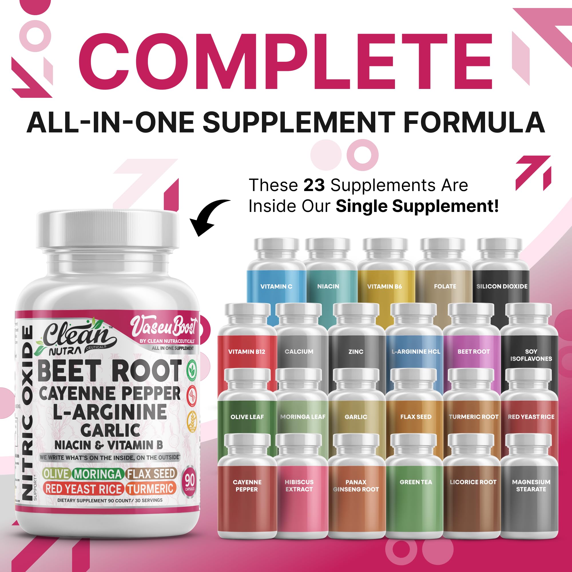 Clean Nutraceuticals Vascu Boost cayenne pepper capsules support vitality and endurance.