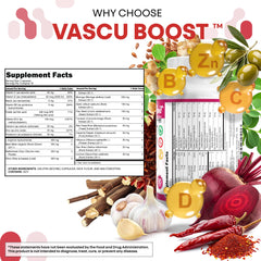 Clean Nutraceuticals Vascu Boost garlic ingredients support immune-friendly circulation.