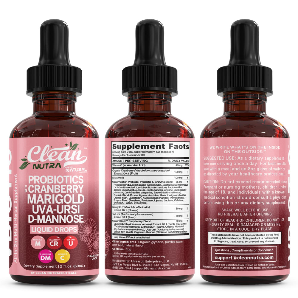 All-in-one probiotic supplement for daily vaginal and urinary support with VBiotic.