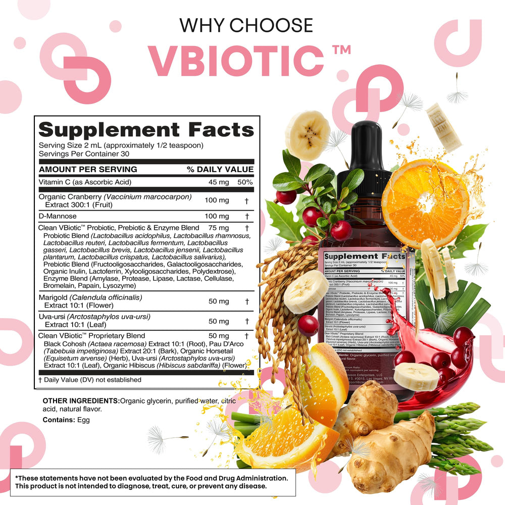Horsetail and Black Cohosh provide minerals for feminine wellness in VBiotic.