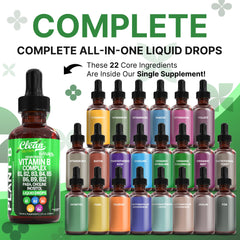 Clean Nutraceuticals Vitamin B Complex drops pour into a glass for easy daily use.