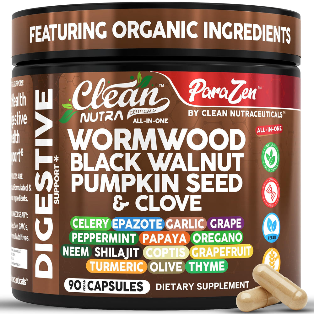 Clean Nutraceuticals wormwood bottle pour supports gentle daily wellness