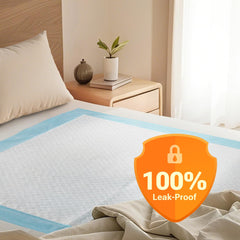CLEAN SPACES bed pad fast-drying wood pulp design keeps surfaces dry.