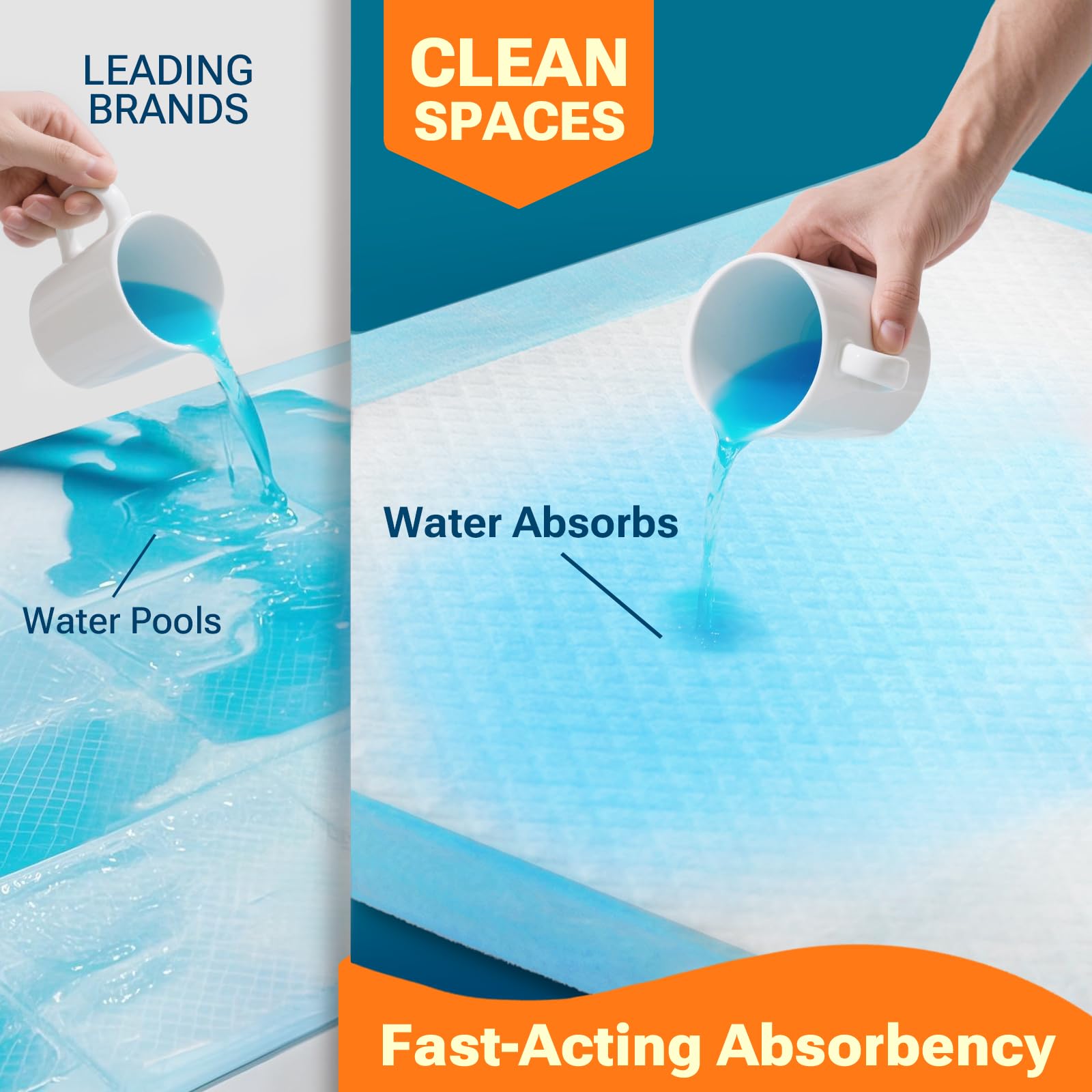 CLEAN SPACES bed pad multi-purpose use for incontinence and pet care.