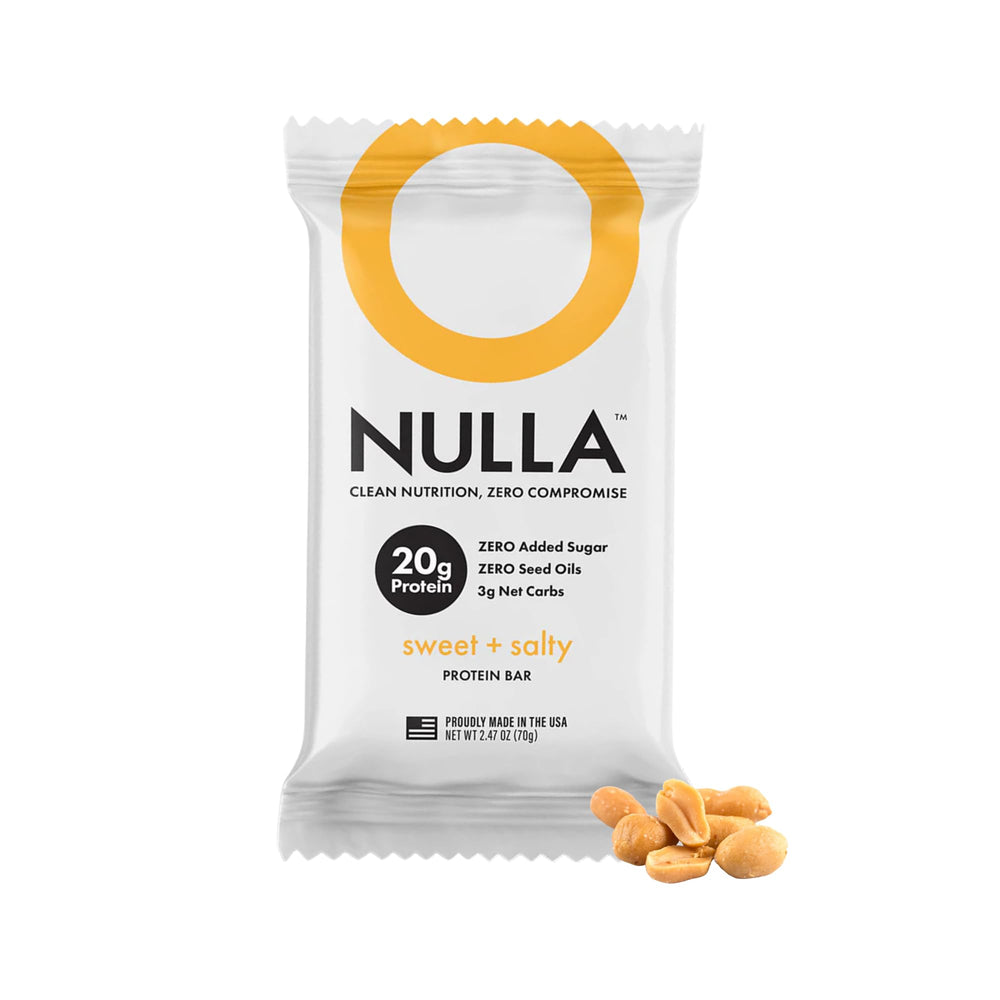 CleanForm Nulla Bar packaging highlights protein-forward snack for on-the-go fueling.