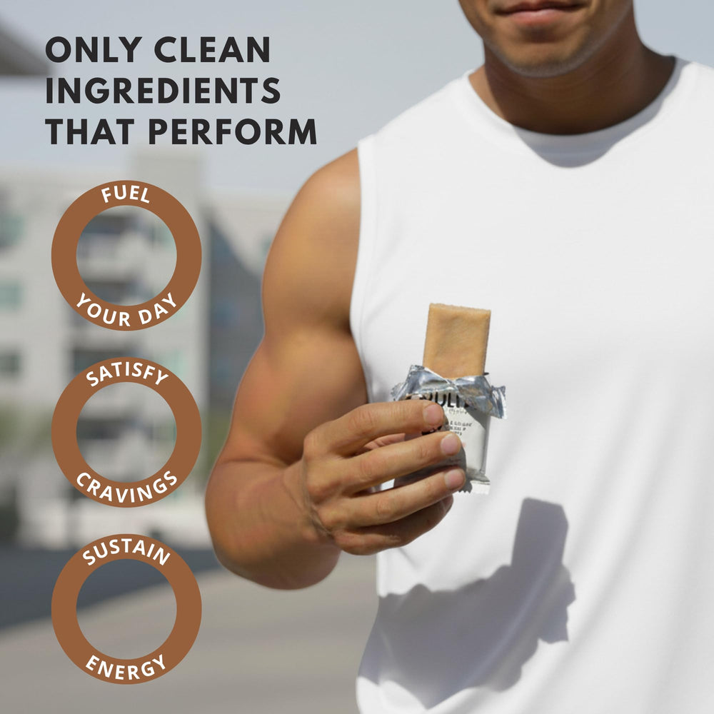 CleanForm Nulla Bar box of 12 bars for convenient weekly snacking.