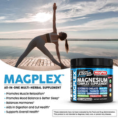 Clean Nutra 8in1 magnesium powder-spoon highlighting digestive enzyme mix