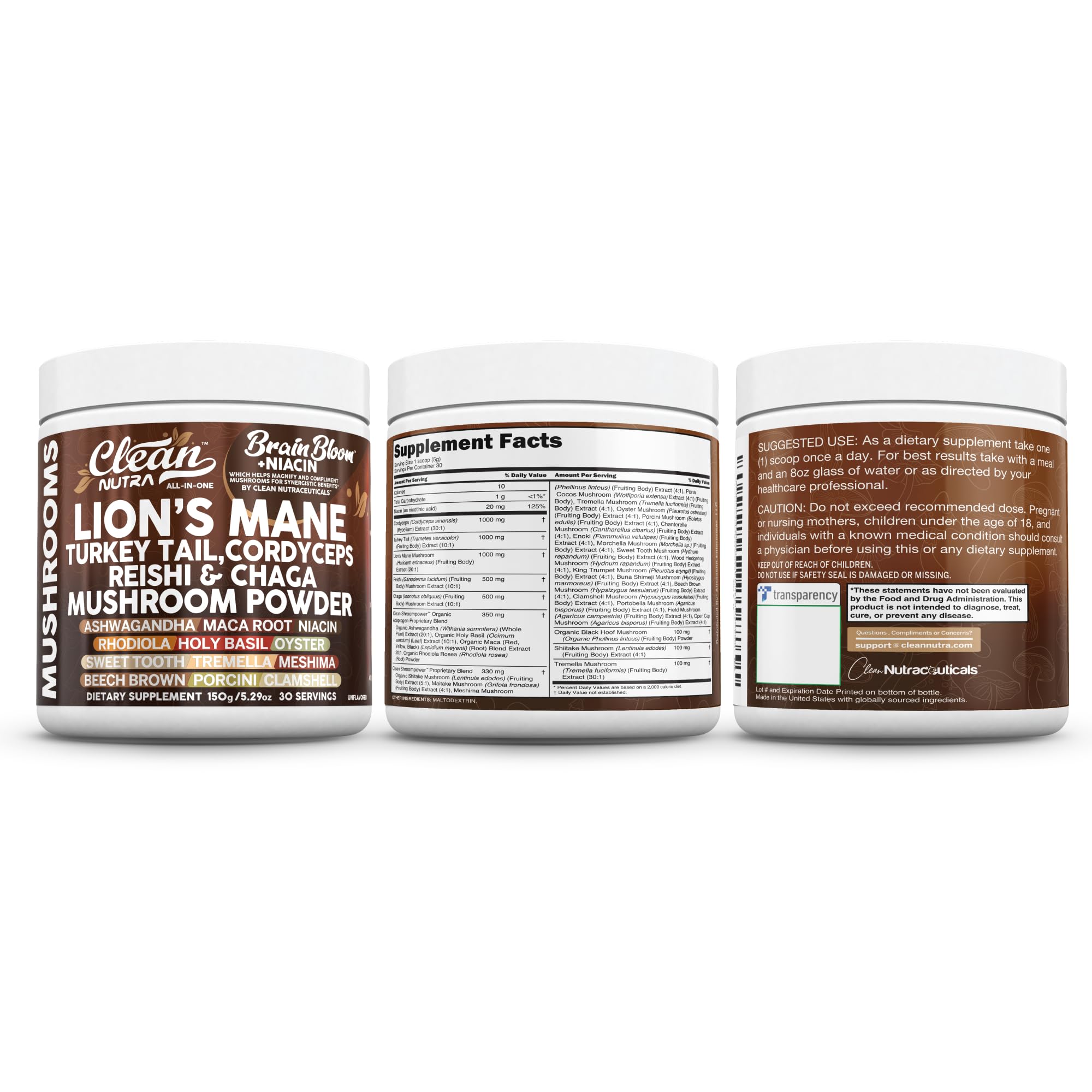 Clean Nutraceuticals lab-tested purity label on bottle.