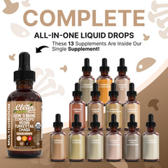 Clean Nutraceuticals turkey tail and cordyceps drops bottle for holistic wellness.
