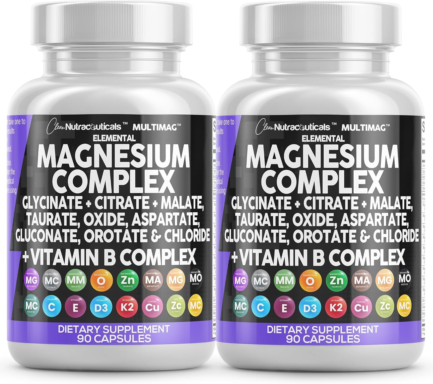 Clean Nutraceuticals MultiMag bottle front view showcasing the all-in-one magnesium formula