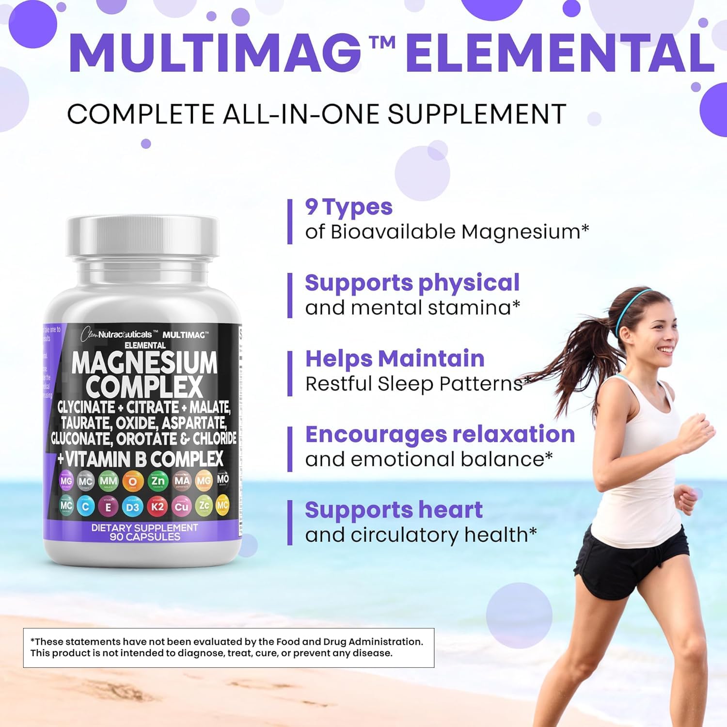 Serving scene suggests easy daily routine with magnesium complex