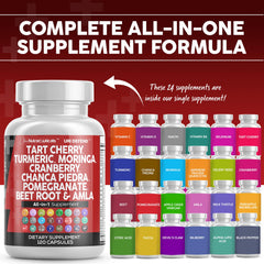 Clean Nutraceuticals Tart Cherry capsules closeup highlighting the nutrient-rich formula.