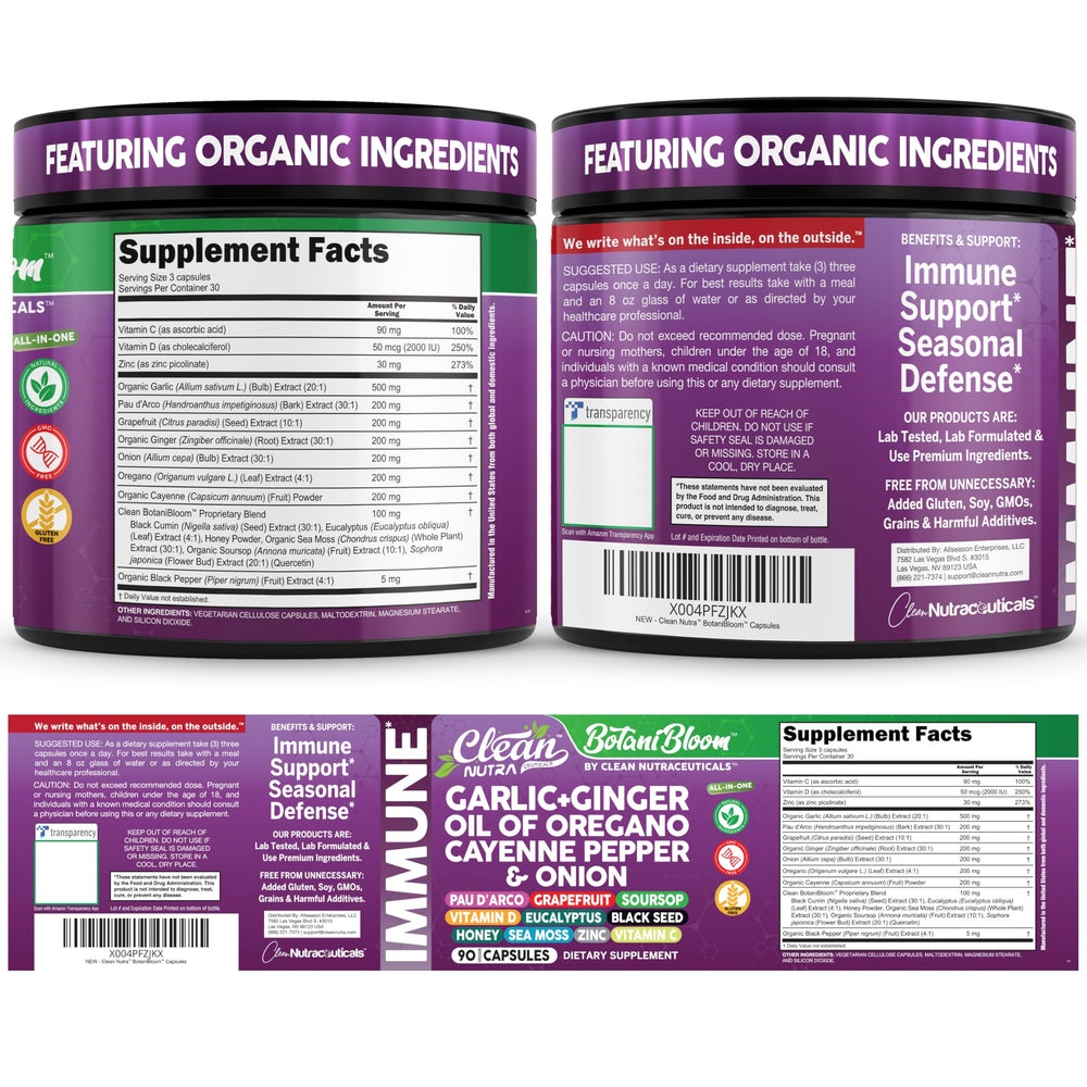 Clean Nutraceuticals 90- capsule vegan bottle suitable for travel.