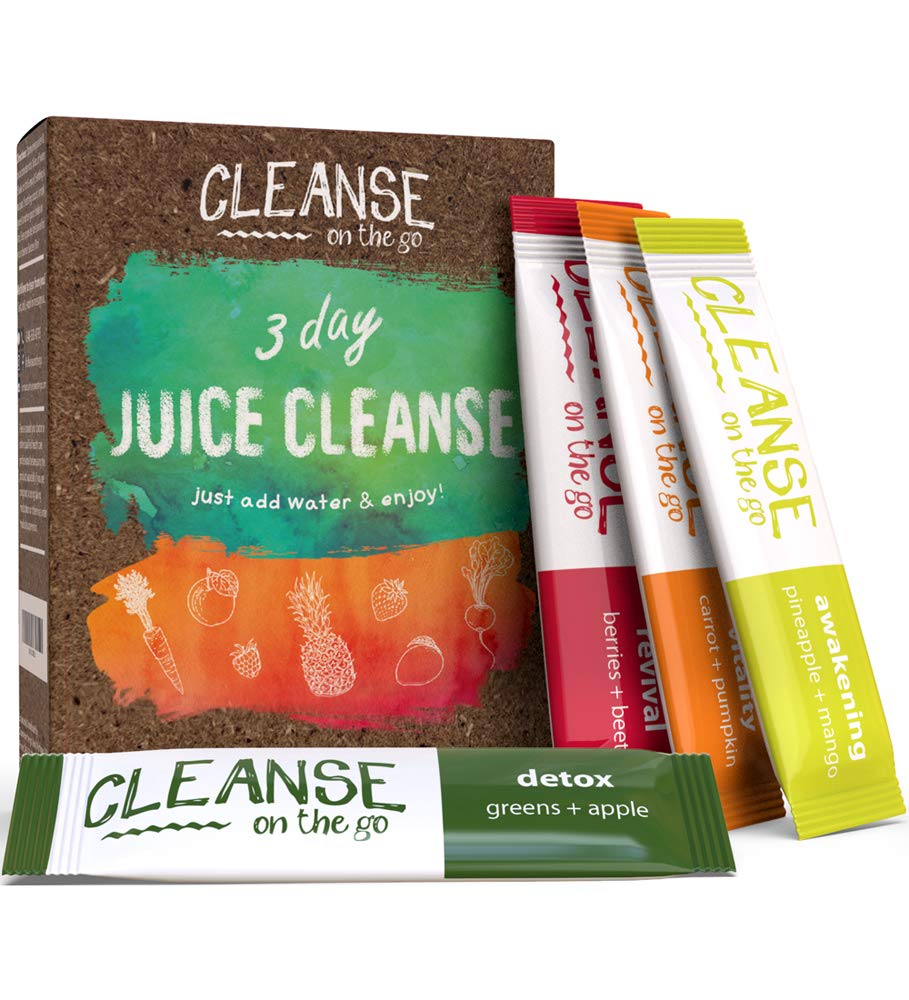 Cleanse on the go pineapple-mango packet for easy single-serve mornings.