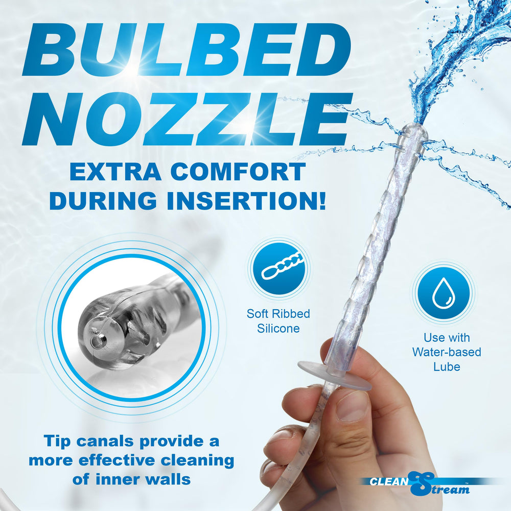 Cleanstream syringe-style handle enabling one-handed operation