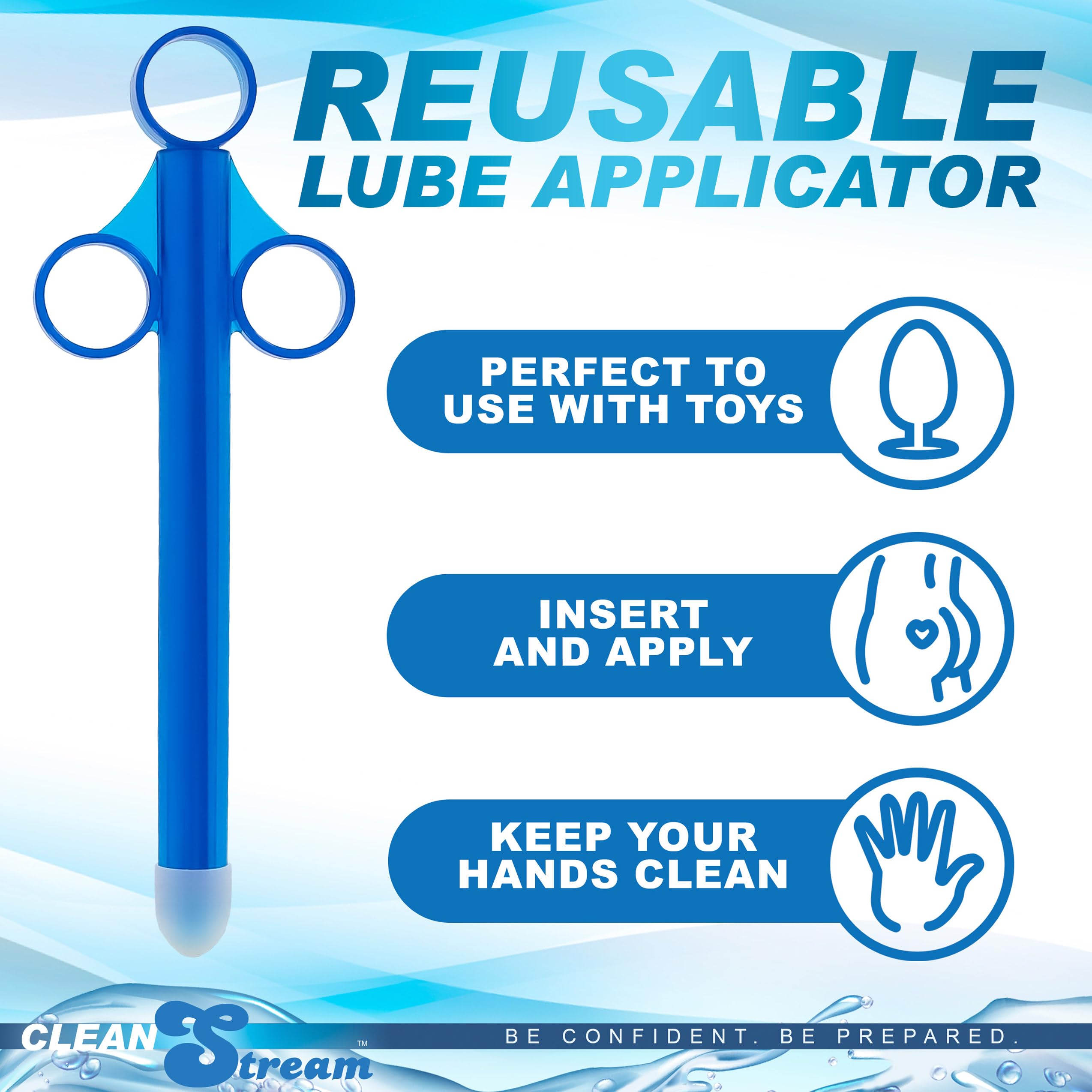Cleanstream XL two syringes included support hygienic, reusable lubrication