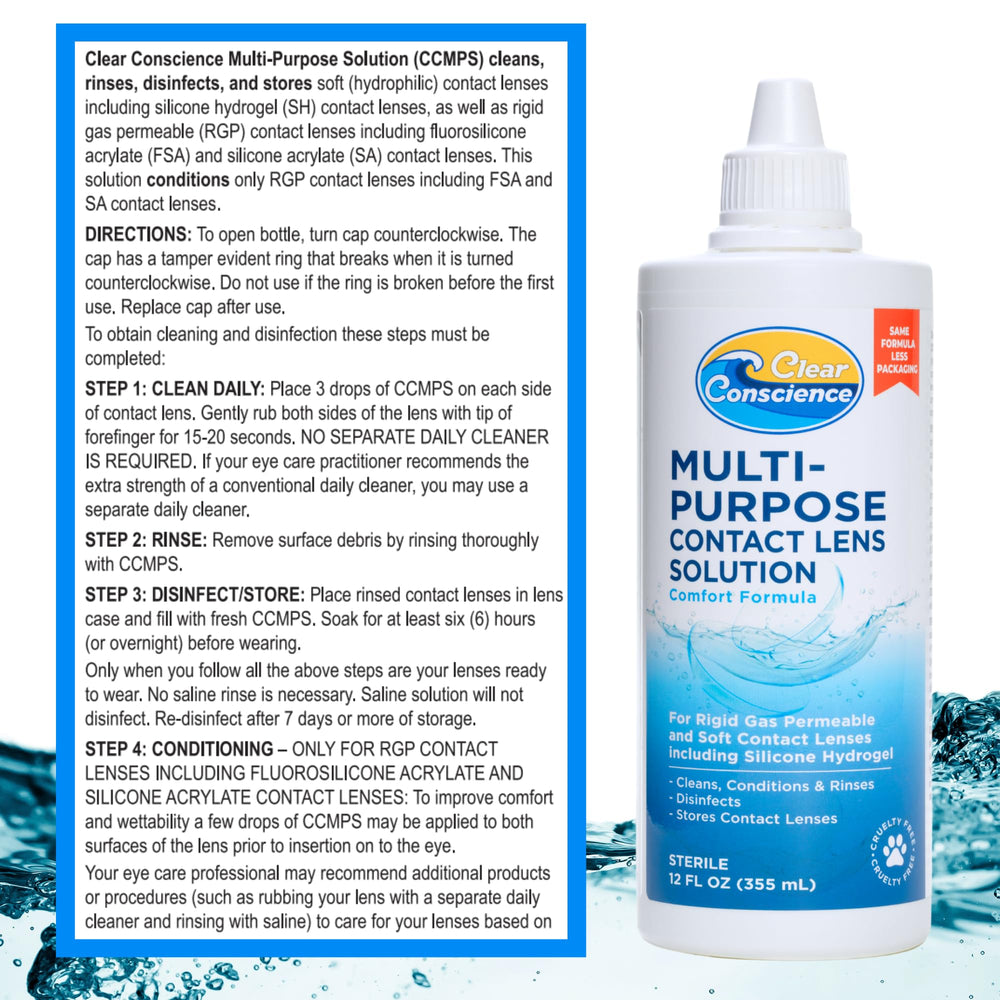 Clear Conscience two-pack packaging for home and travel use.