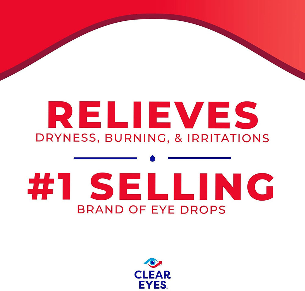 Clear Eyes dropper bottle closeup highlighting precise dosing