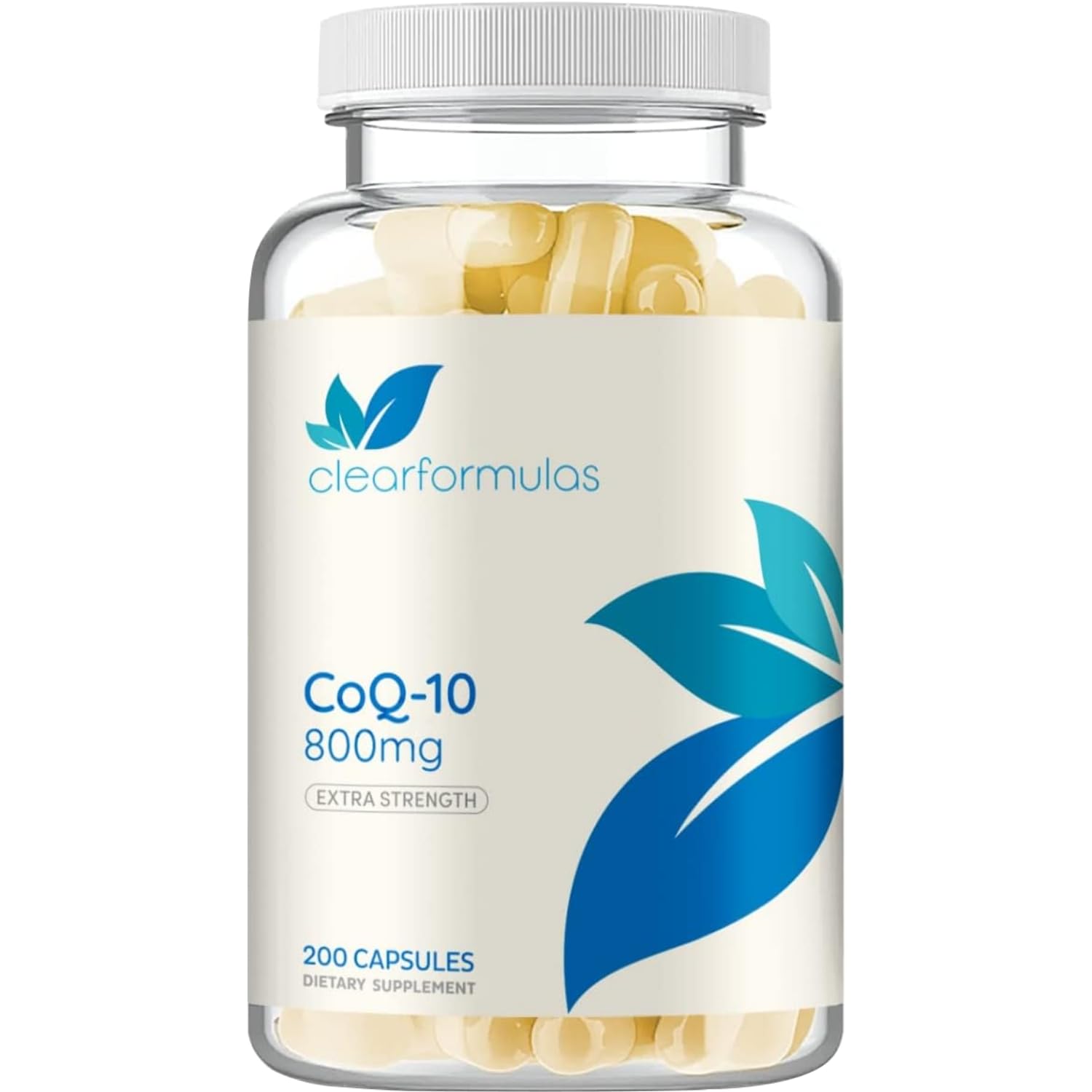 Clear Formulas CoQ10 800mg bottle for daily wellness support