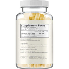 Clear Formulas CoQ10 quick absorption graphic showing fast uptake potential