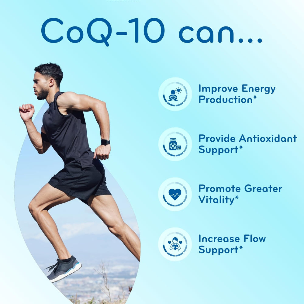 Clear Formulas CoQ10 packaging in a US lab setting communicates quality