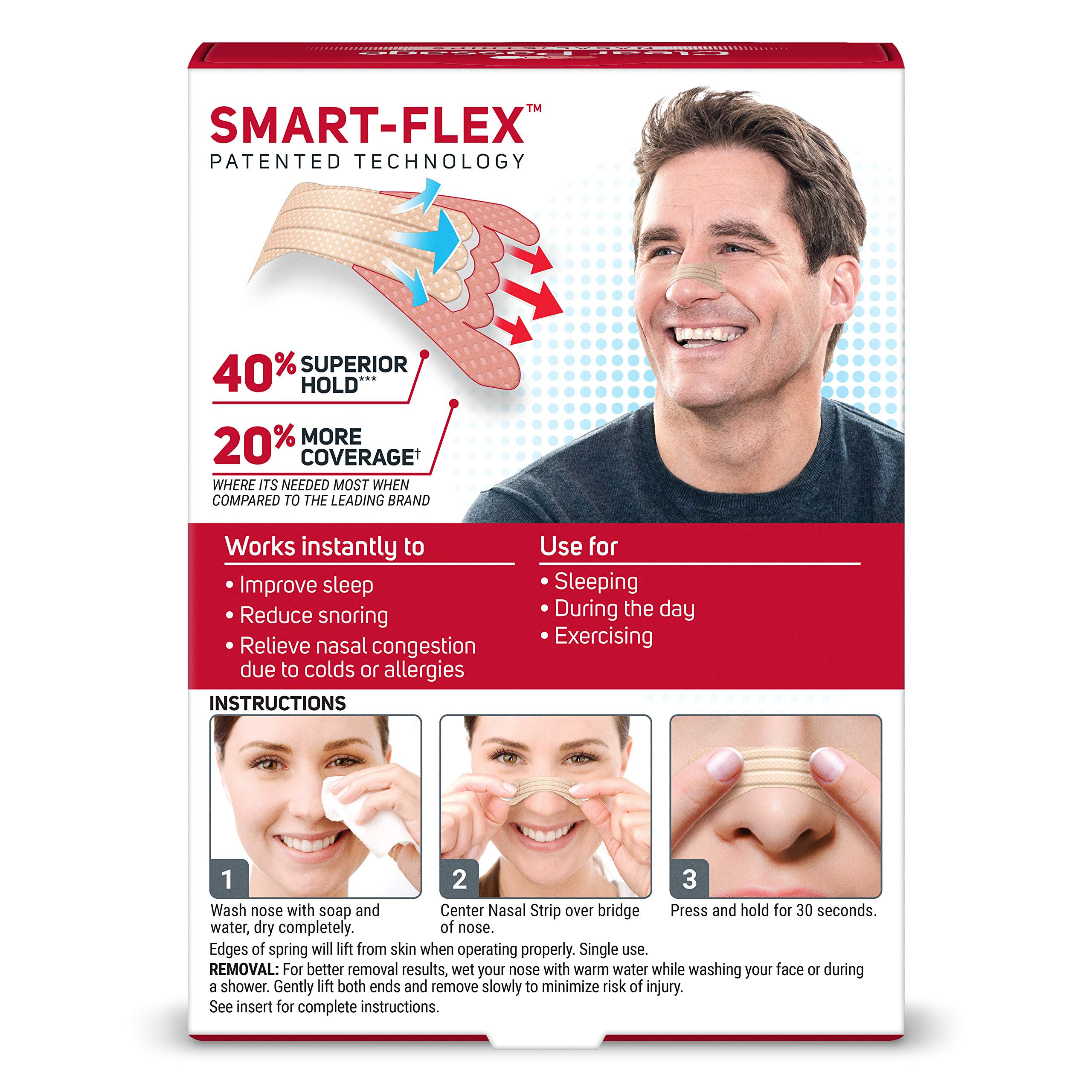Clear Passage nasal strip extra strength tan easy-remove for daily use