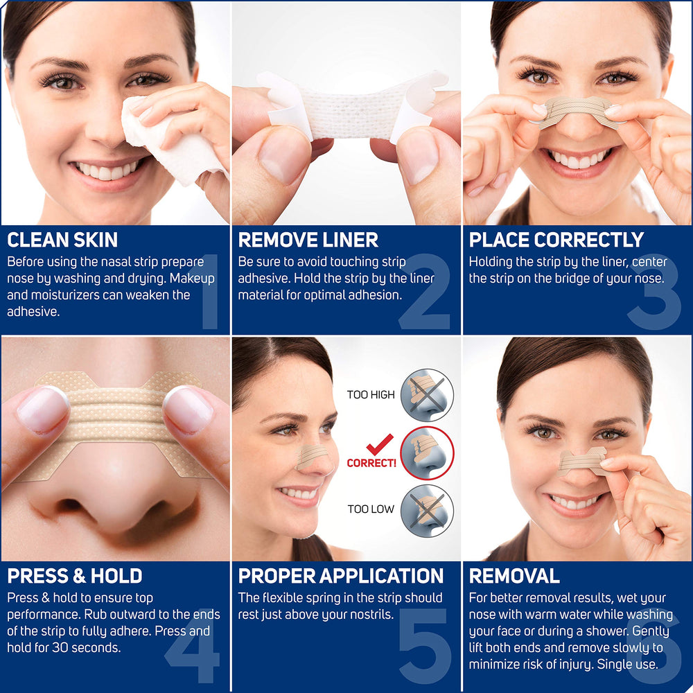 Clear Passage sleeping scene with nasal strip for quieter night