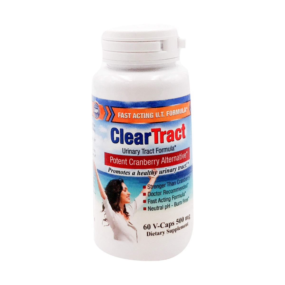 Clear Tract D-Mannose bottle pour for on-the-go support