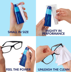 Clear View microfiber cloth—streak-free cleaning for crystal-clear lenses.