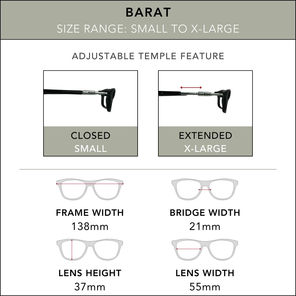 Clic Barat wearer resting with glasses on, demonstrating comfort.