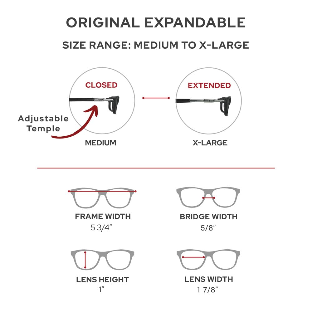 Clic frame dimensions offer a compact, comfortable all-day wear.