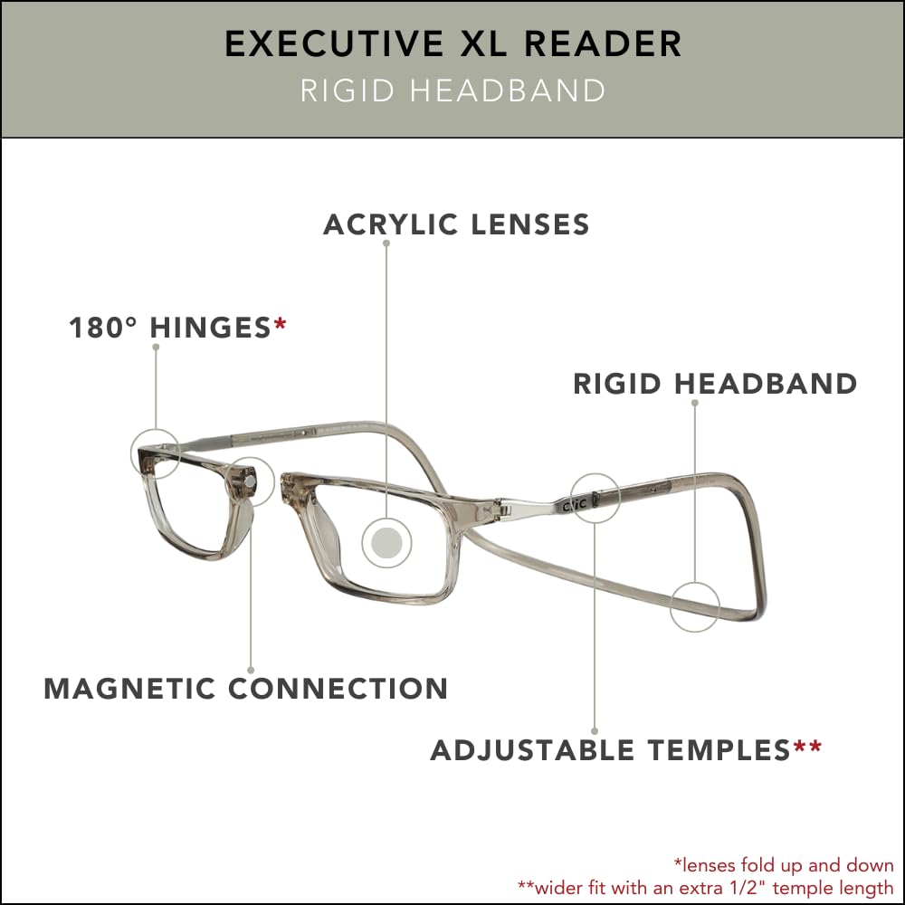 CliC glasses resting around the neck when not in use