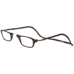 Clic magnetic reading glasses with adjustable temples for a secure, comfortable fit during desk reading.