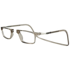CliC Executive XL grey magnetic reading glasses with quick-access magnet