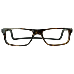 Clic reading glasses around the neck with soft headband for easy reach