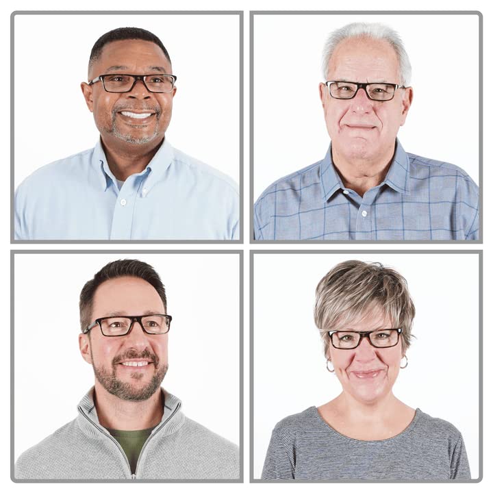 Clic reading glasses size range S-XL shown in tortoise frame