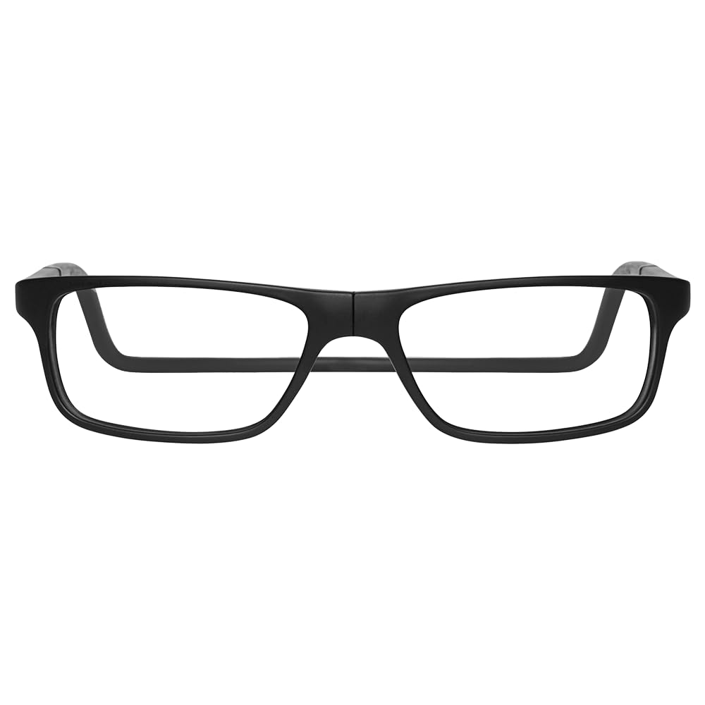 Clic reading glasses with soft foldable neckband for around-the-neck wear