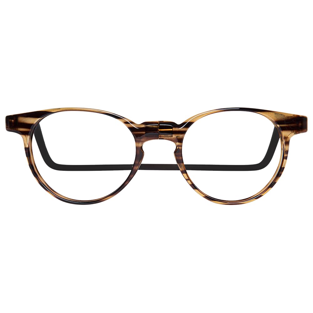 Clic Taku Havana reading glasses side view showing durable frame