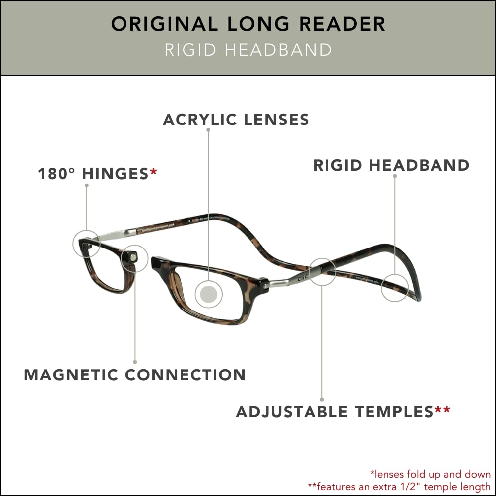 Clic TR90 wrap-around headband provides durable all-day wear.
