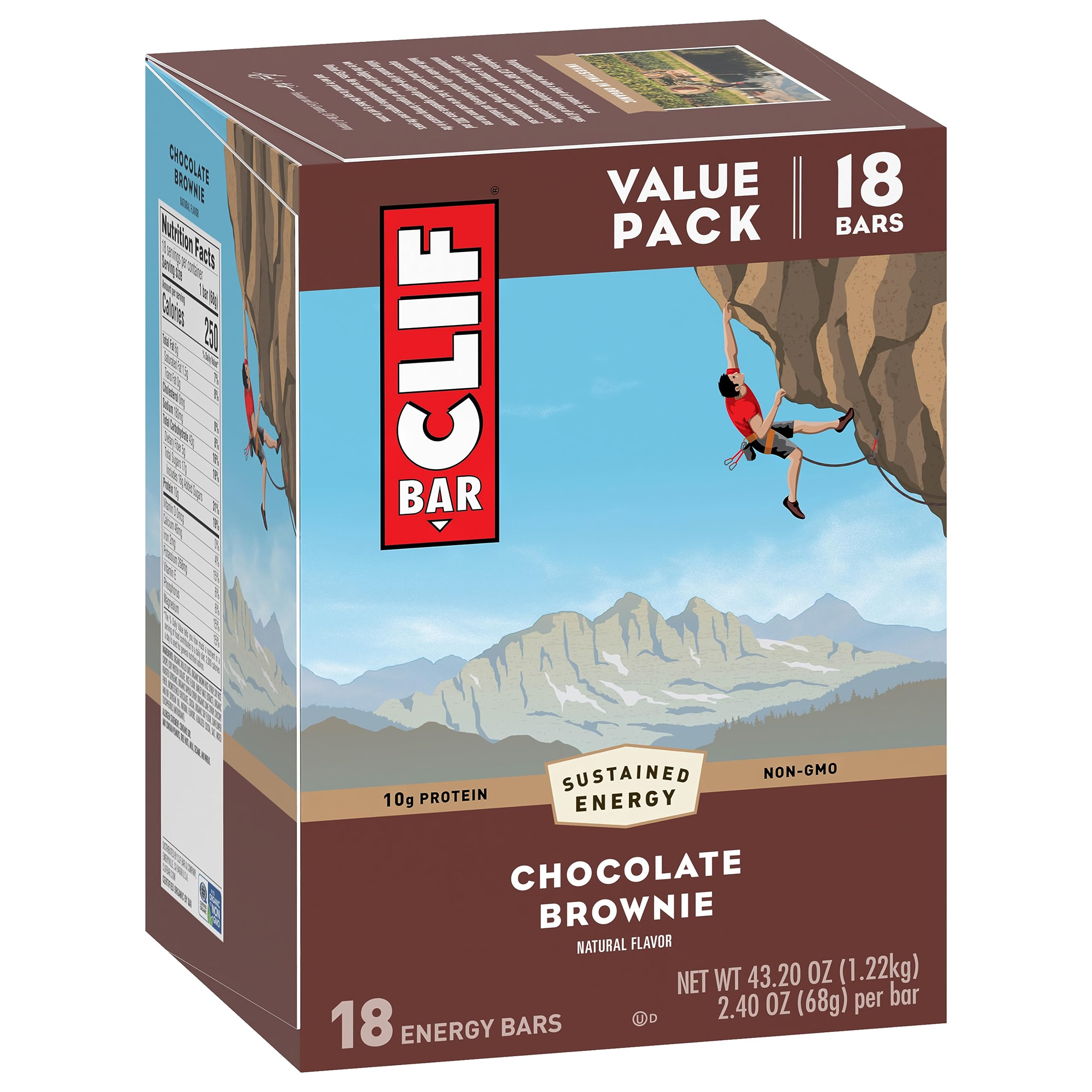 CLIF Bar Chocolate Brownie as a breakfast energy option.
